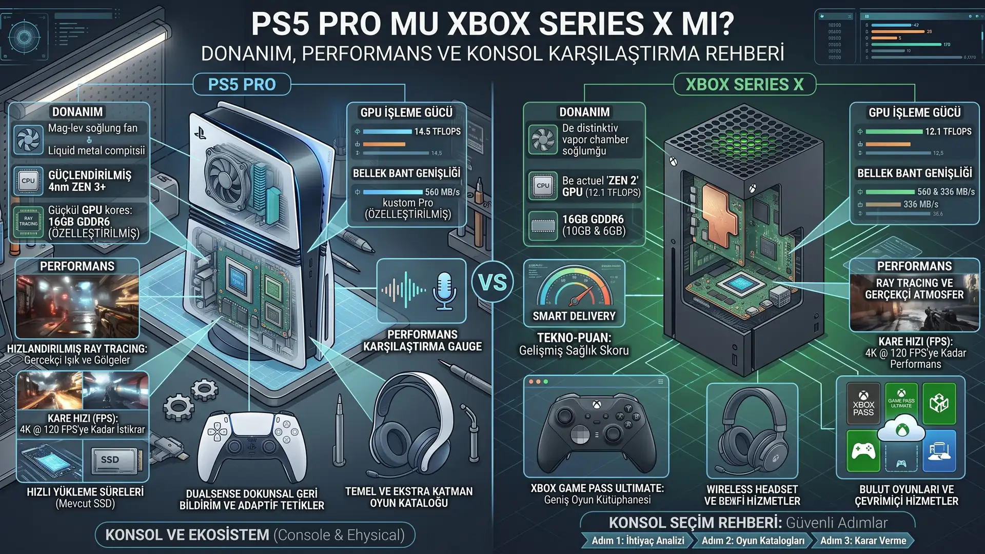 PS5 Pro mu Xbox Series X mi? Donanım, Performans ve Konsol Karşılaştırma Rehberi - NKZ Bilgisayar