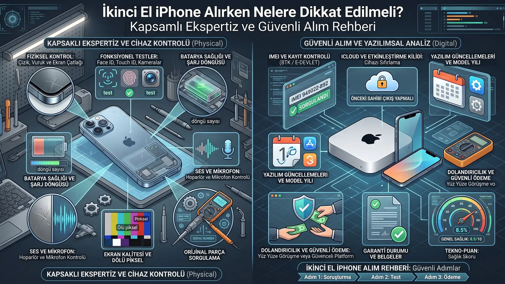 İkinci El iPhone Alırken Nelere Dikkat Edilmeli? Kapsamlı Ekspertiz ve Güvenli Alım Rehberi - NKZ Bilgisayar
